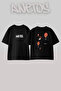 Central Cee_44 Design Printed Unisex Oversize Black Tshirt