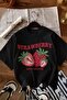 Strawberry Active Lifestyle Crew Neck Vintage Printed Relaxed Fit T-Shirt