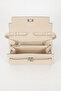 Genuine Leather Women's Handbag with Attachable Strap Cream Lv910125 - 3