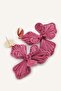 Women's Straw Weave Fuchsia Earrings H6131Axns - 3