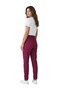 Women's Elastic Waist Narrow Leg Muslin Linen Trousers - 3