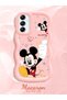 Samsung Galaxy A14 Compatible Case Camera Protector Pink Silicone Couple Phone Case Cute Pattern - 2