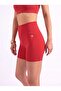 Women's Short Biker Leggings - Red - C518 - 3
