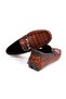 Tan Color Laceless Genuine Leather Men's Shoes - 2