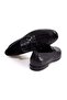 Black Color Laceless Genuine Leather Men's Shoes - 2
