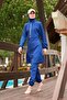 Full Coverage Parachute Hijab Swimsuit - Indigo |   M2435 - 2