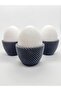 Edl Shop Vira Modern Boiled Egg Cup Set |   3-Pack - Navy Blue Edl Shop 1290799 - 2