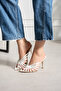 Nadina Satin Fabric Open-Toe Caged Women's Heelled Slippers - 3