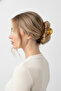 Stylish and Modern Design Transparent Yellow Color Hair Bun Fork Clip - 3