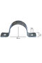 No:8 Double Sheet Metal Cable Clamp 35mm Iron Bridge Metal Pipe Holding Binding Clamp -5Pcs - 2