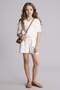 100% Cotton Brode White Shorts for Girls G0895A826Hs