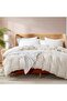 Off White Duvet Cover Queen Size - Soft Queen Duvet Cover Set, 3 Piece