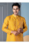 Mens Self Design Jacquard Silk Kurta Set - 7