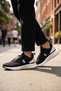 Vesta Men's Black and White Foam Sole Lightweight Knitted Mesh Casual Sports Shoes Sneaker - 2