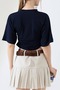 Women's Sandy Side Gathered Short Sleeve Blouse - 8