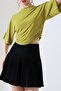 Women's Sandy Side Gathered Short Sleeve Blouse - 4