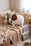 100% Natural Cotton Linen Elephant Design Newborn Baby Room Decorative Pillow - 3