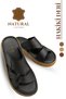 Genuine Leather Men's Slippers - Genuine Leather Men's Slippers with Soft Thick Soles g Black - 3