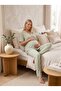 New Season Green Summer Buttoned Detailed Design Short Sleeve 100% Cotton Maternity Pajama Set - 4