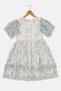 Kids Girl Floral Print Mesh Dress, Multicolor - 3