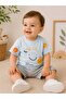 Hello Come on Smile Printed 100% Cotton Combed Cotton Summer Unisex Baby Set - 3