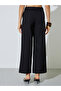 Black Solid Wide Leg Pants - 4