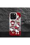 Samsung Galaxy A51 Compatible Silicone Edge Hard Back Case Couple Phone Case with Kitty Pattern - 5