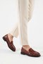 Burgundy Genuine Leather Women's Loafer Shoes Non-Slip Sole Vanessa - 3