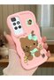 Redmi 10 2022 Compatible Case Camera Protector Pink Silicone Couple Phone Case Kitty Pattern