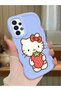 Samsung Galaxy A23 Compatible Case Camera Protector Blue Silicone Couple Phone Case Kitty Pattern