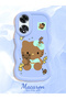 Oppo A60 Compatible Case Camera Protector Blue Silicone Couple Phone Case Kitty Pattern - 2