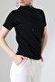 Women's Stoned Sandy Draped High Neck Blouse - 6