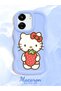Redmi 13C Compatible Case Camera Protector Blue Silicone Couple Phone Case Kitty Pattern - 2