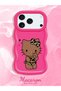 iPhone 17/18 Pro Max Compatible Case with Camera Protector Red Silicone Couple Phone Case Kitty Pattern - 2