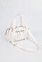 Women's White Midi Size Crossbody Hand and Shoulder Bag with Pockets Emma - 4