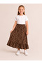 Girl's Long Skirt Summer Patterned Elastic Waist Comfortable Loose Skirt