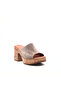 Mink Suede Women's Platform Heeled Slippers – Genuine Leather Lined Thick Heel Summer Slippers - 3