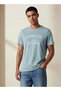 Men Slim Fit Crew Neck Short Sleeve Slogan Print T-shirt