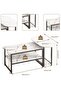 Coffee Table with Open Storage Shelf and 78cm Oval Table ，Modern Living Room Center Table for Living Room Home Office Reception Room - 4