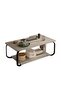 -Long Coffee Table, 2 Tier End Table, Modern Central Table with Storage Shelf, Furniture Table, Sofa Table Desk, Coffee Table for Home Living Room, Office, Reception Room (100*48cm) - 2