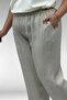 69014 Large Size Double Tensel Pants with Elastic Waist and Pockets - Beige - 4