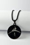3 cm Plate Black Color Double Sided Inshirah Sura & Tasawufi Holy Written 60 cm Thick Doc Chain 316L Stainless Steel Necklace - 2