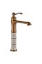 Victoria Porcelain Patterned Tall Bowl Kitchen Sink Faucet