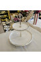 Two-Layer Metal Frame Porcelain Presentation Plate 30/19 cm Silver