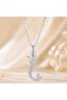 Silver Color Mermaid Necklace - Mermaid Necklace with Zircon Stones - 4
