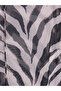 Black Patterned Beach Pants with Elastic Waist - 2