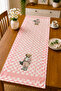40X140Cm Woven Stain Resistant Printed Thai Feather Fabric Table Cloth Decorative Runner Washable - 2