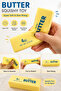 Butter Squishy Stress Relief Toy 4oz, Slow Rising Squeeze Fidget, Yellow Butter Stick with Box - 6