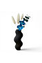 Nordic Style Wavy Form Decorative 3D Vase Black