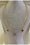 Double Layer Gold Color Italian Chain and Heart Pendant Women's Steel Necklace Black and White Heart Detailed Elegant Daily Jewelry - 2